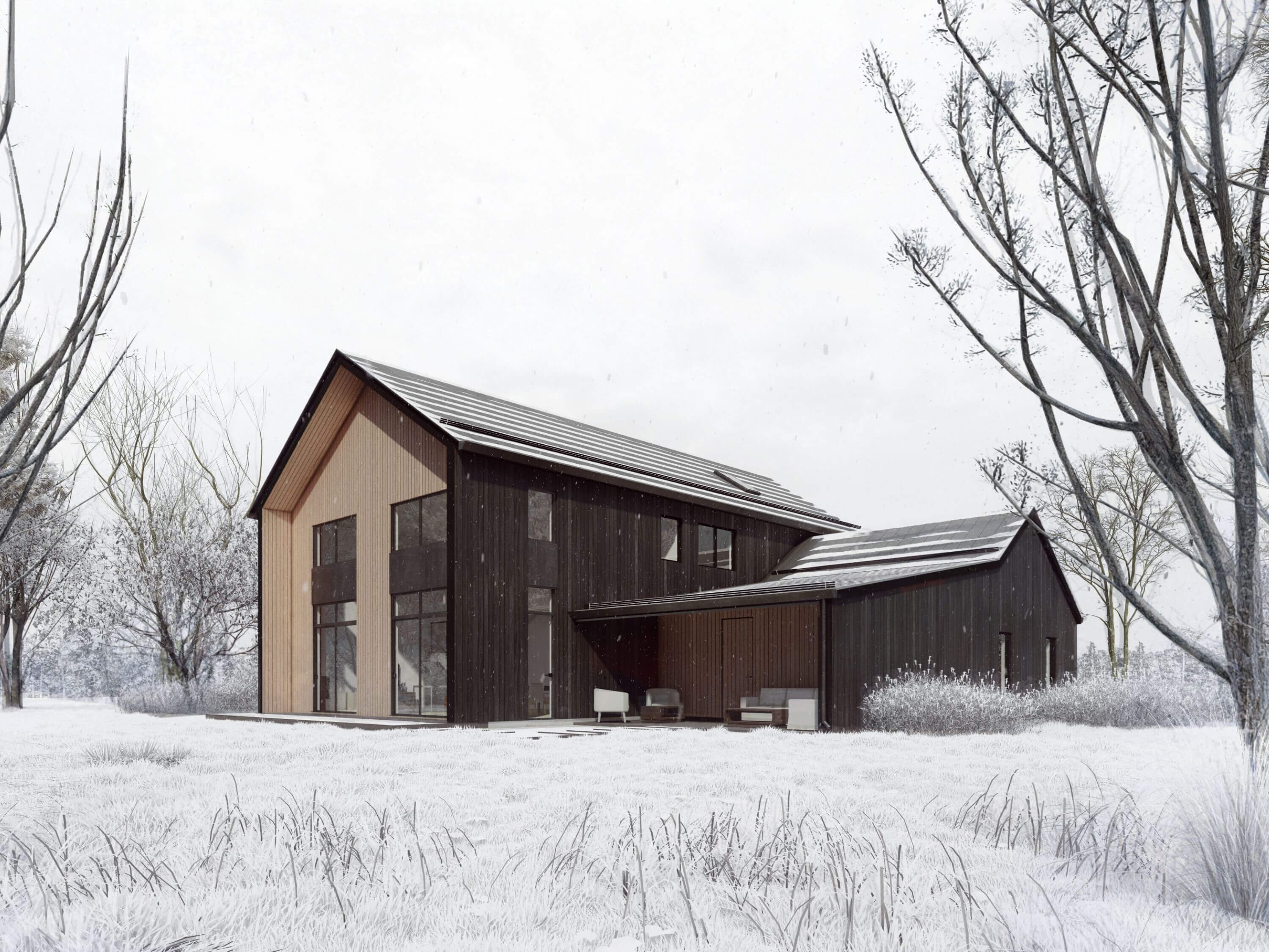 5 Bedroom Nordic Style Barndo. Exterior Wood Siding