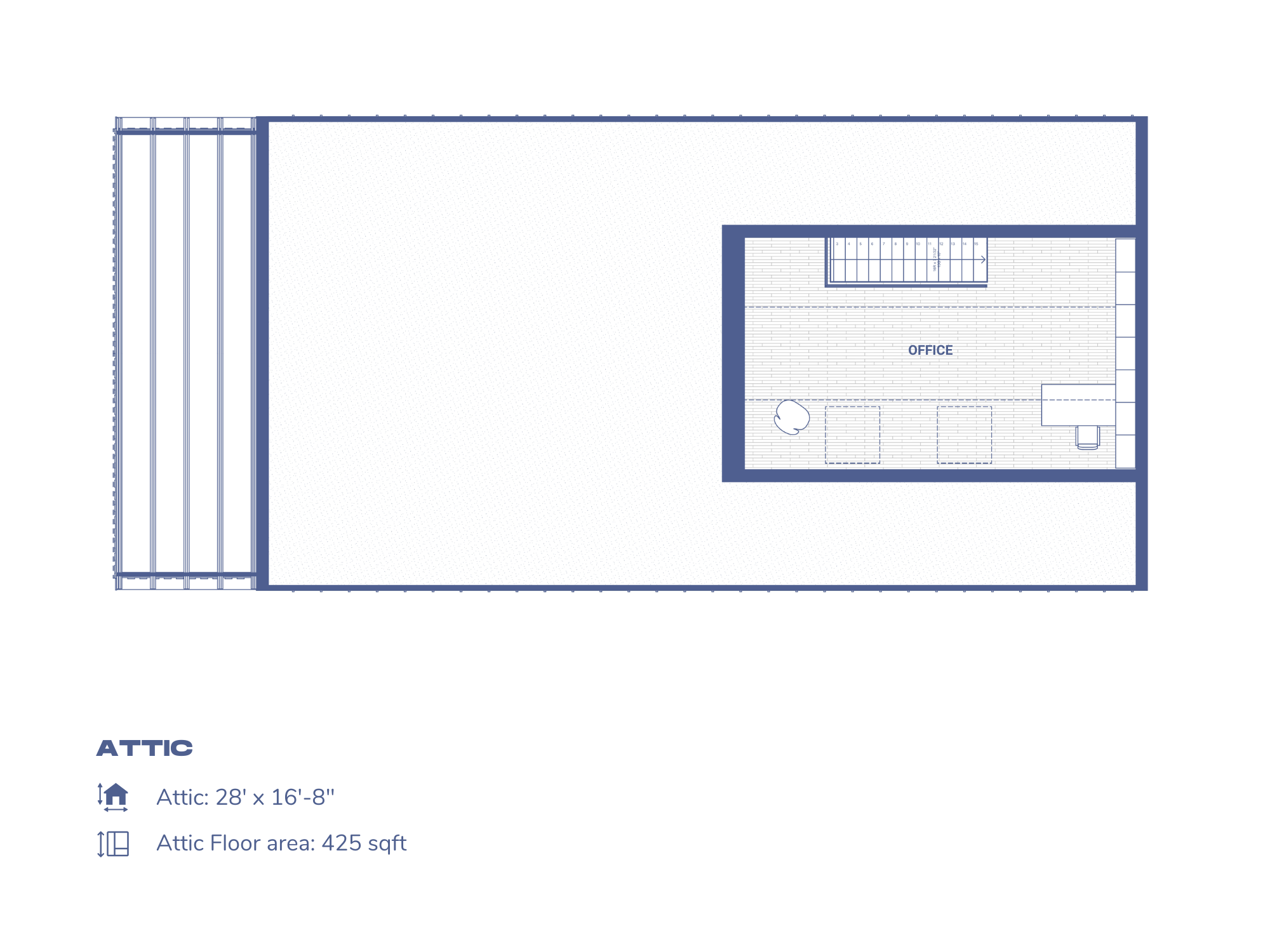 Attic Plan of FRANK 3BD XL