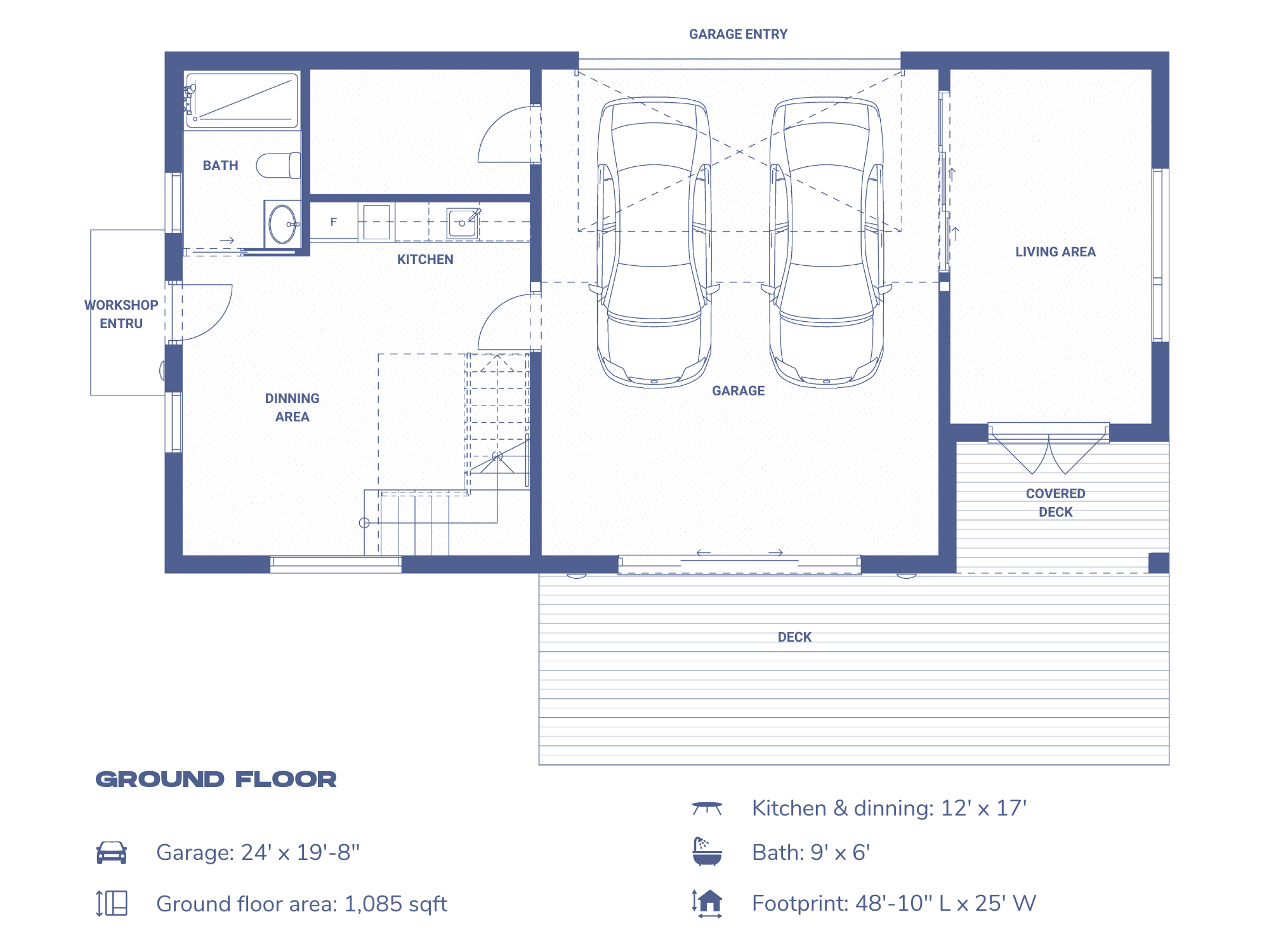detached garage floorplan blueprint 