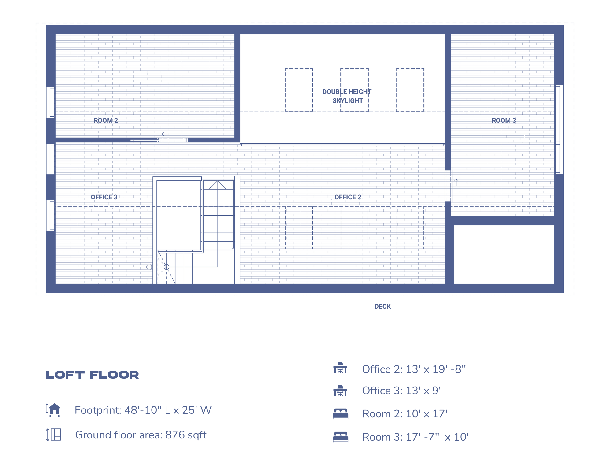 garage loft space - blueprint