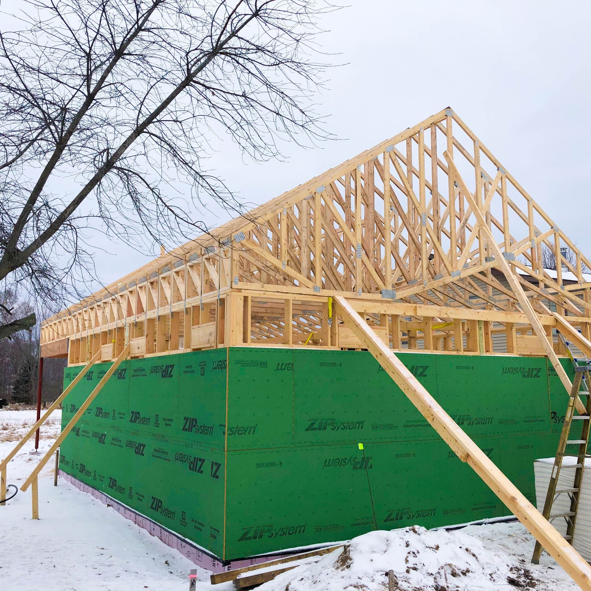 Progress with DIY home: trusses