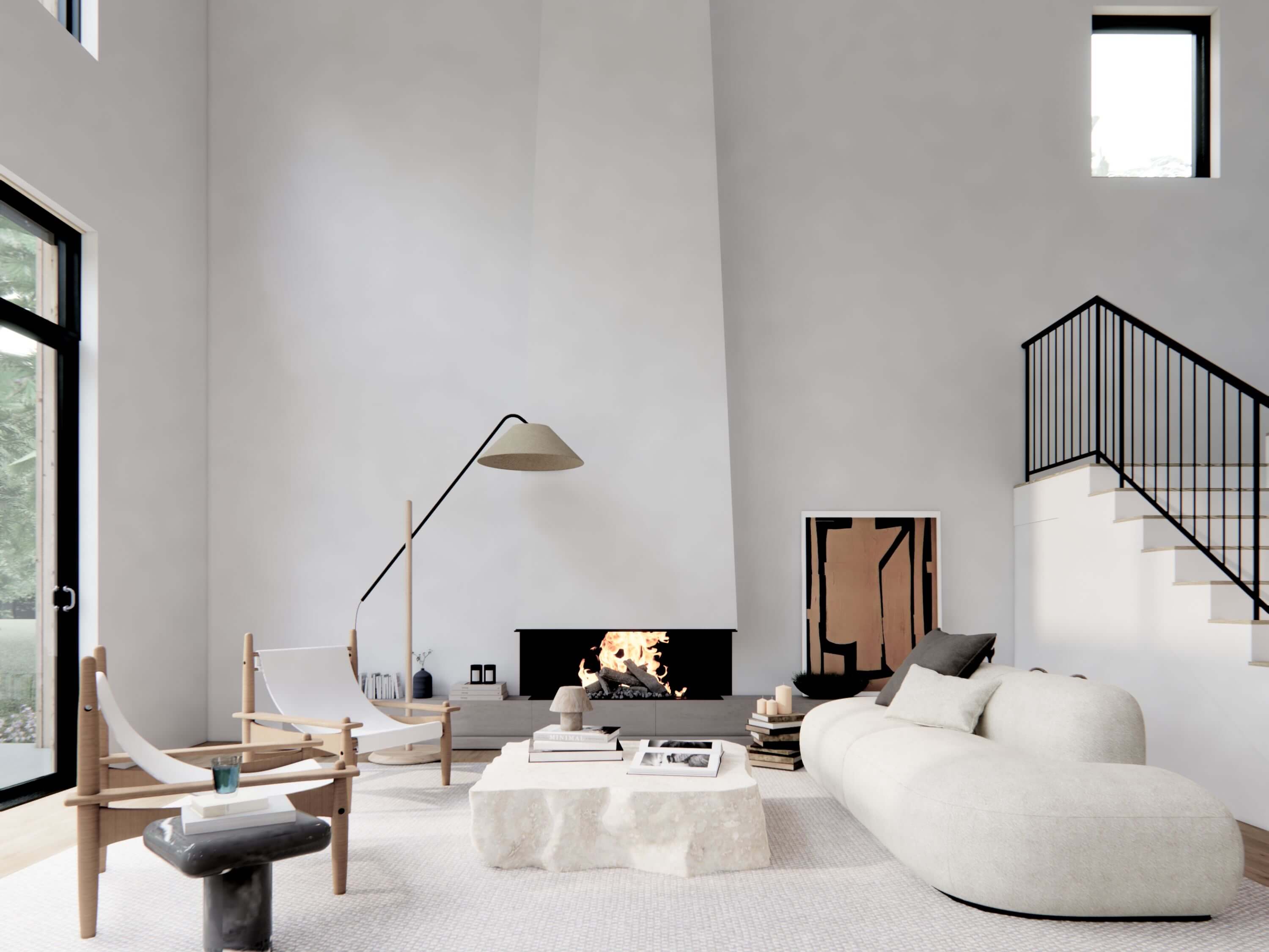 barndominium interiors: DWF Nordic Barndo Living Room
